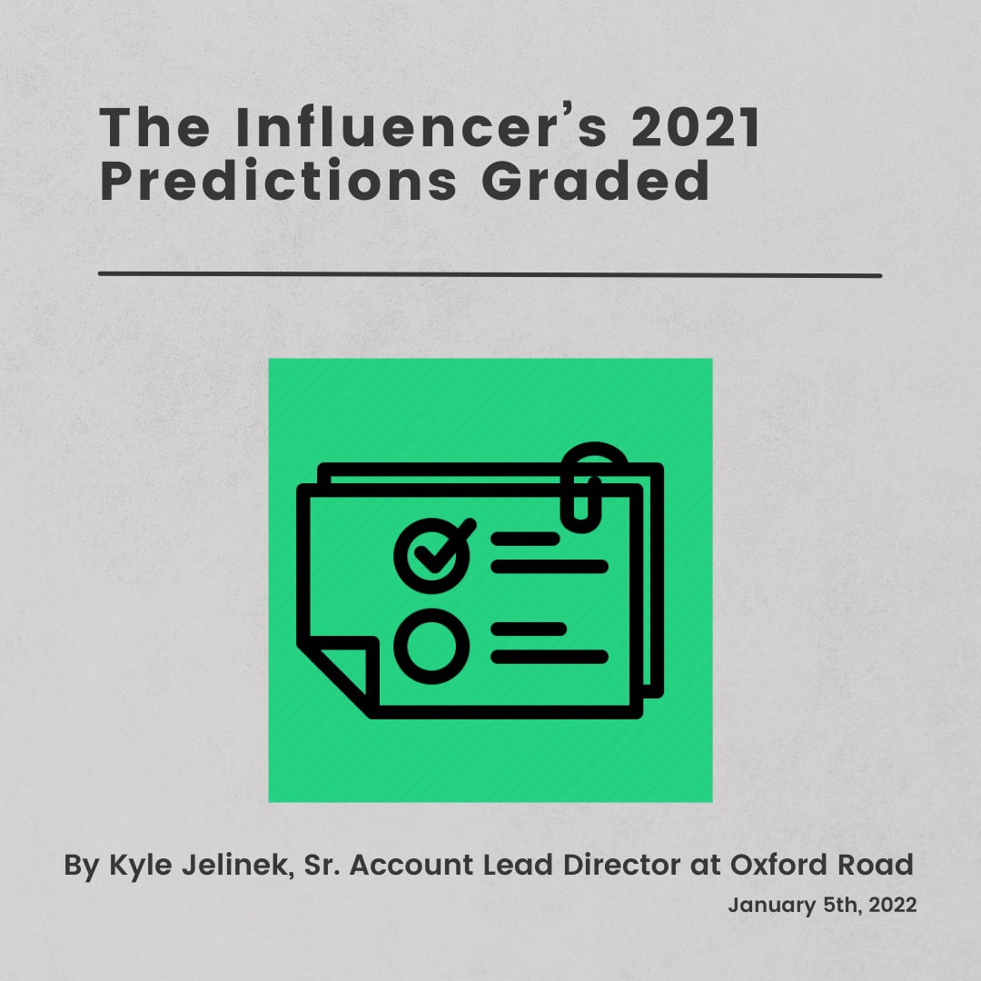 The Influencer’s 2021 Predictions Graded